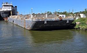 120ft Deck Bin Wall Barge  with ramp- 16418