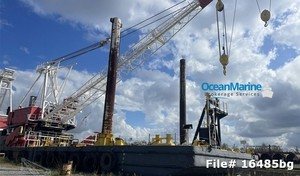 160ft by 52ft  E Crane-Spud Barge - 16485